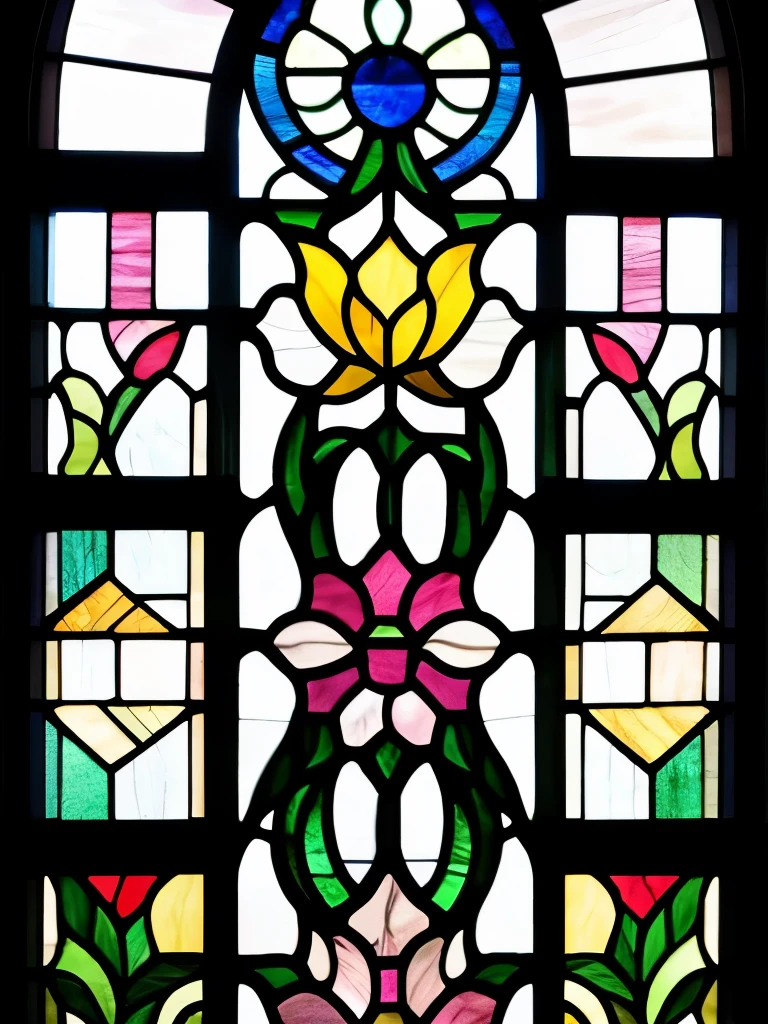 a stained glass window with pink flowers and leaves, an art deco painting by Louis Comfort Tiffany, flickr, art nouveau, stained glass!!, stained glass art, stained glass, with lotus flowers, stained glass window!!!!!, beautiful stained glass window, stain glass, stained glass style, beautiful glass work, ( art nouveau ), (art nouveau), backlit stained glass