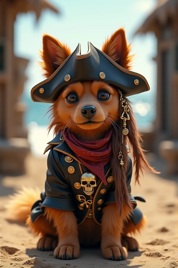 A dog with Jack sparrow 