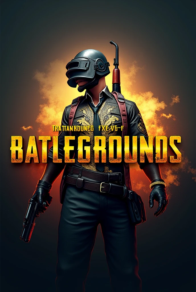 A YOUTUBE GAMING LOGO OF PUBG WITH A EXPENSIVE COSTUME WITH NAME FLEXER YT AND WITH A ASTHETIC DARK COLOUR with channel name WRITTEN FLEXER YT IN THE PHOTO