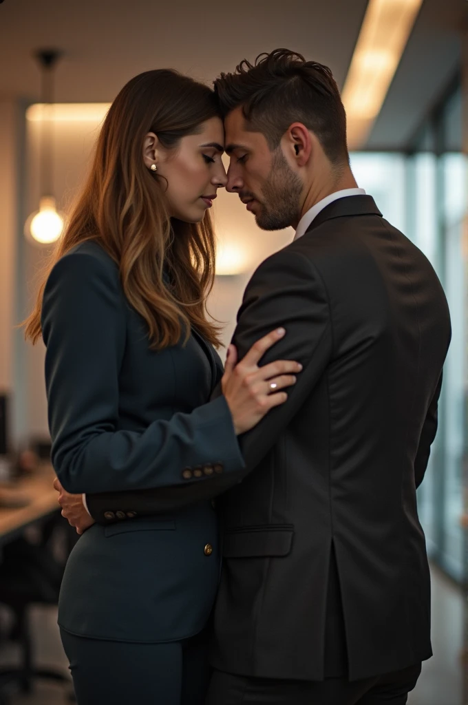 A girl fucking with his boyfriend infront of his colleagues