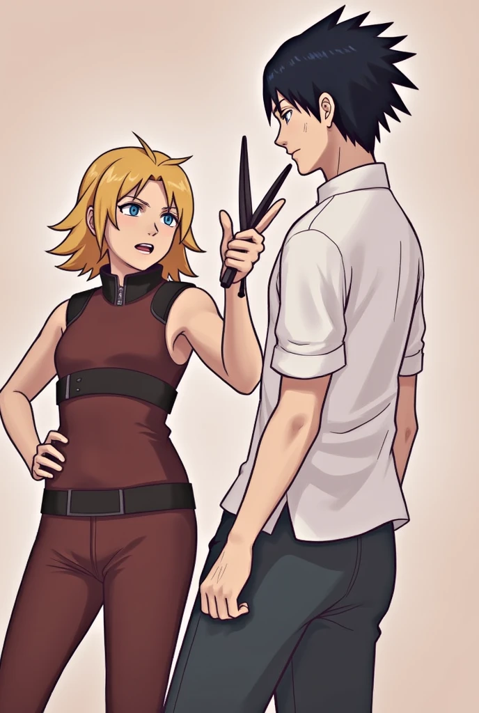 Now I want Hinata and Temari doing scissors while being fucked by Naruto