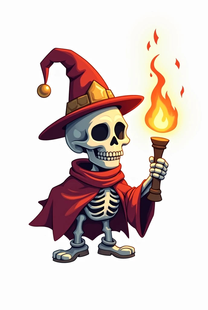 Game logo with name (Epic Quest Simulator) (With a completely white background) With a skeleton head and magic 
