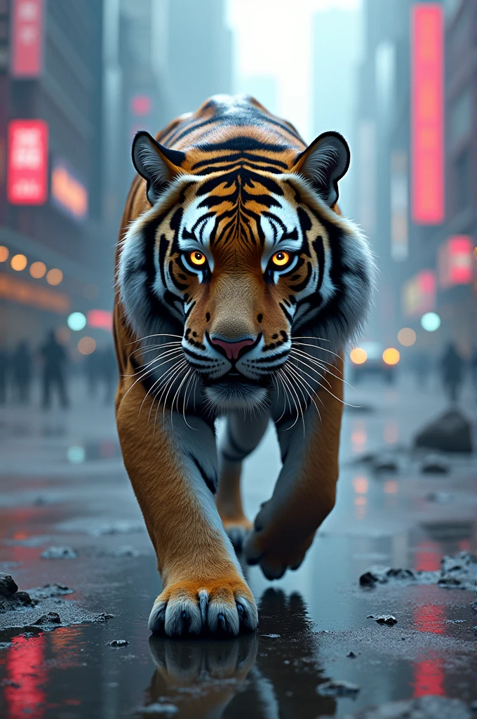 A cyberpunk tiger