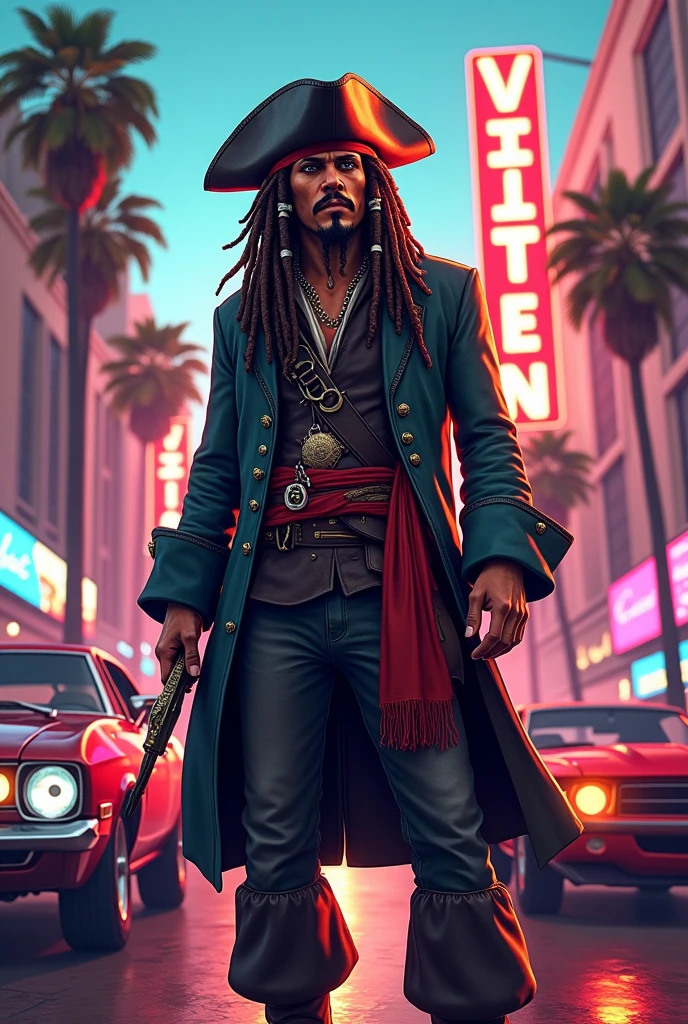 Jack sparrow in gta vice city 
