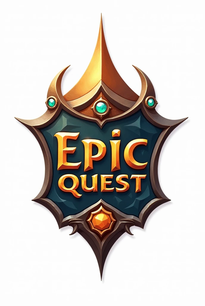 Game logo with name (Epic Quest Simulator) (With a completely white background) remember RPG GAME