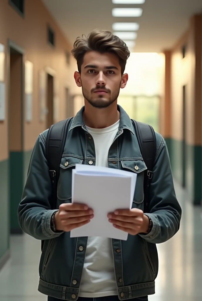 young man receives his academic grades