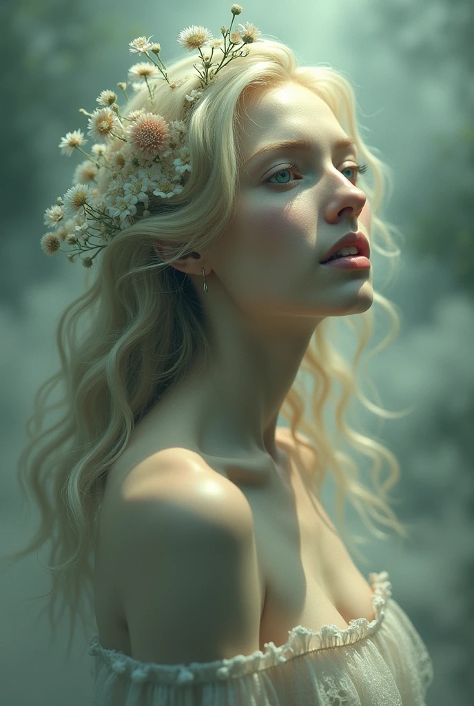 I am her lost naked dream that is within her path searching for freedom and that appears in this beautiful portrait full of emotions and messages that are seen in this image her eyes of faith are present in her , The message I want to say is that I really exist, very real, in this dimension of reality., 48k rule of thirds atmosphere of nostalgia colors of hope but above all of faith 3d