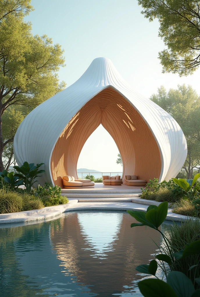 orchid shaped pavilion