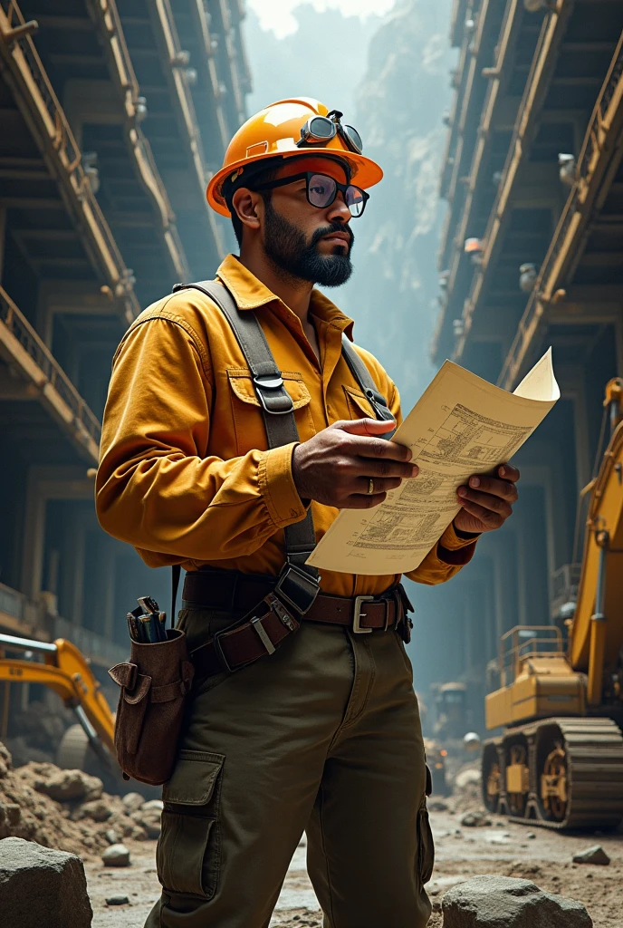 Rauw Alejandro as a mining engineer 
