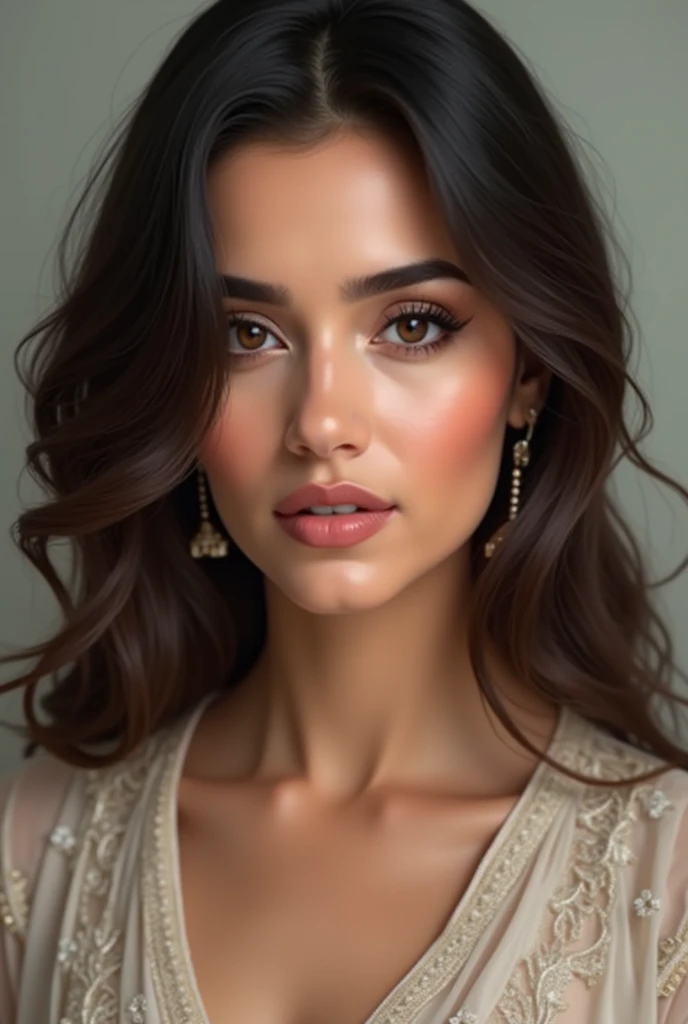 (photorealism:1.2), beautiful woman of pakistani model