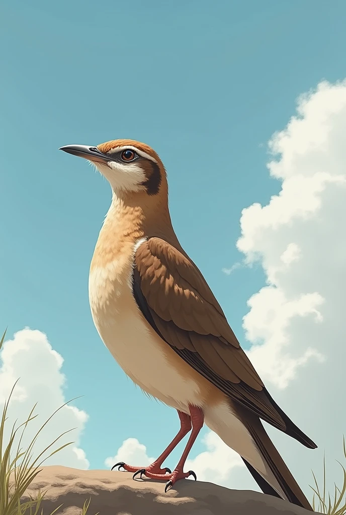 A Skylark bird looking sideways