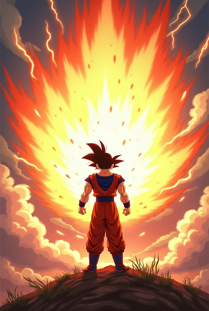 son goku, kamehameha, action, beautiful, big beam, dragonball, dragon ball super, toei animation