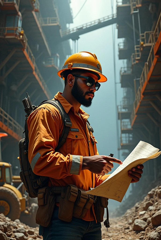 Rauw Alejandro as a mining engineer