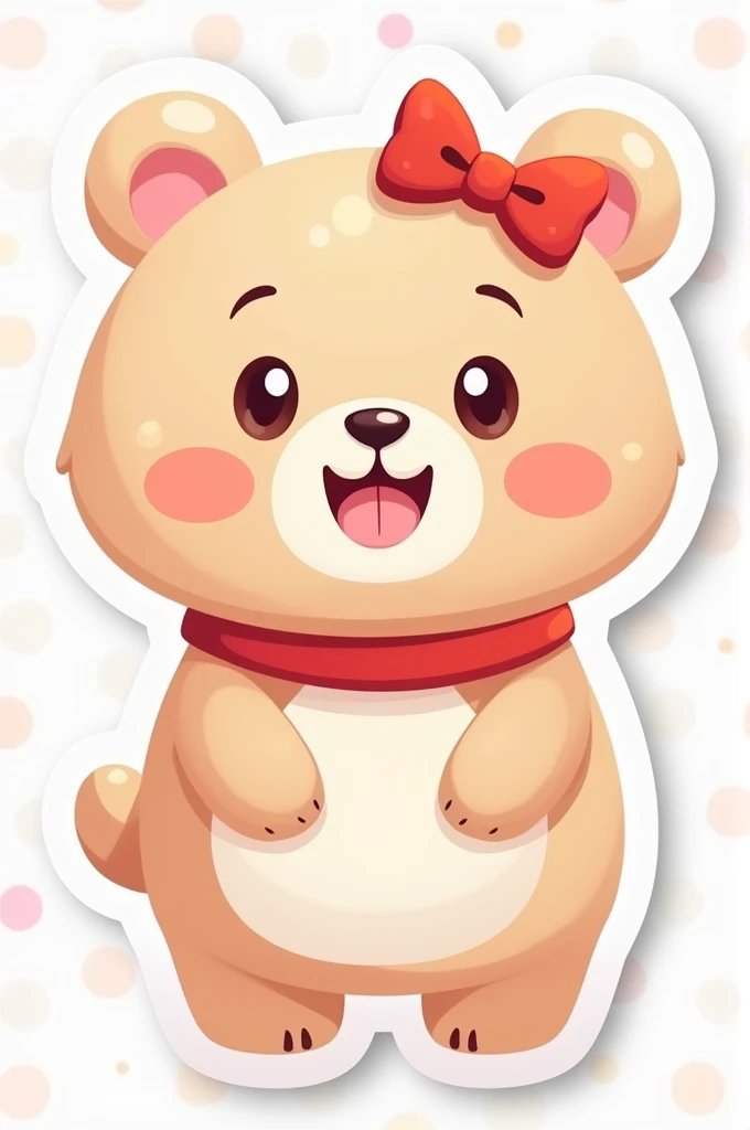 Create a animal sticker that's cute and make it look cartoonish
