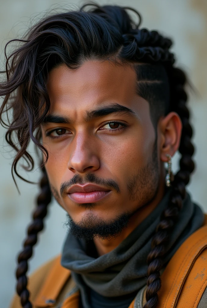 Rauw Alejandro with his mining engineer braids