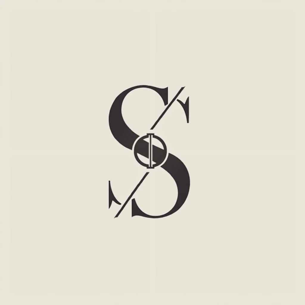 give me some logo on S word with slim lines include S on logo