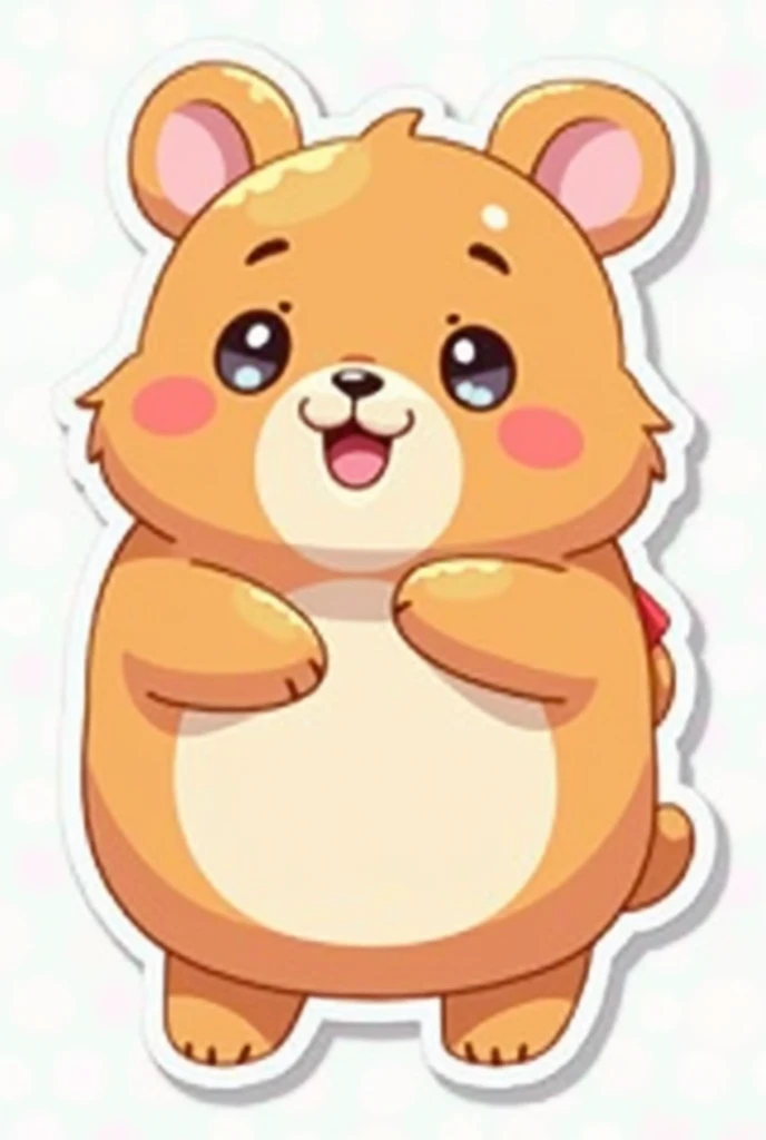 Create a animal sticker that's cute and make it look cartoonish