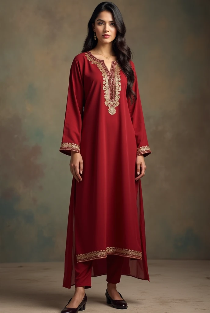 Make a picture of person wearing kurta with formal shoes