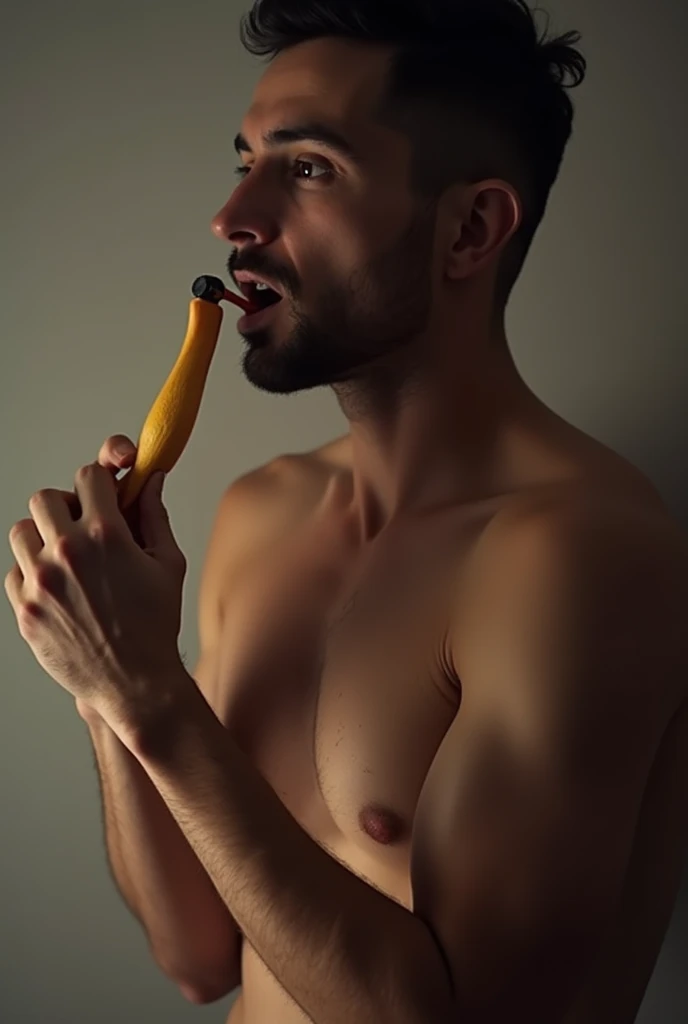 A man masturbating with his penis 