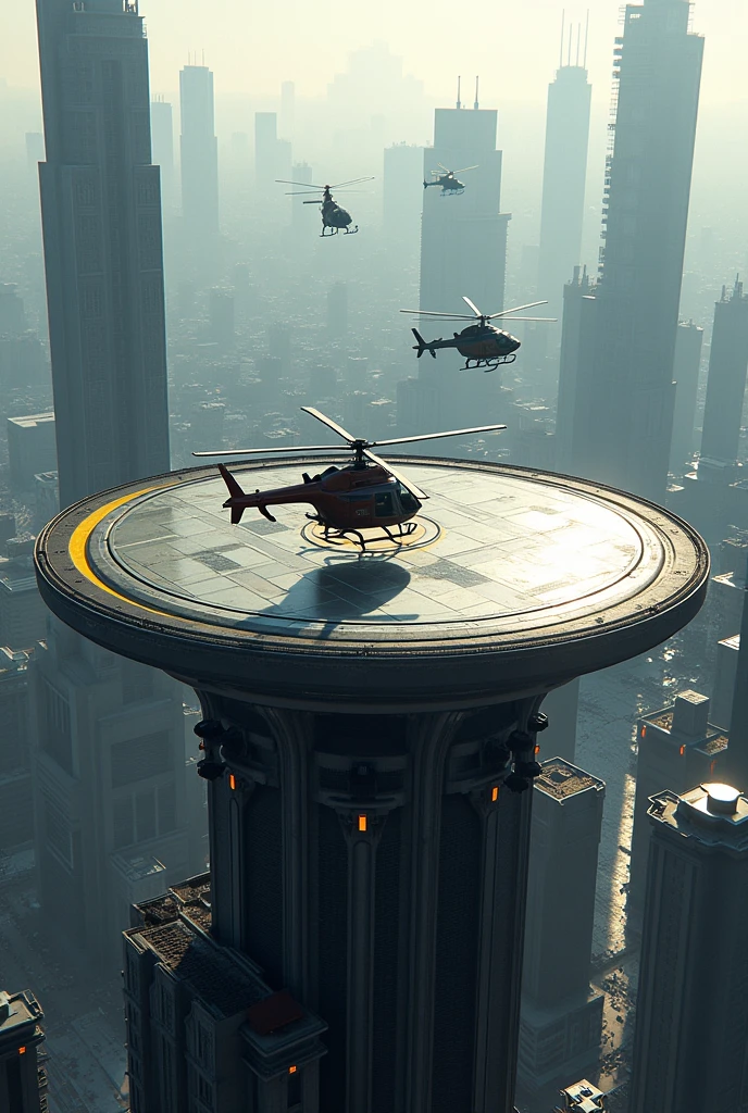 helipad on top of buildings