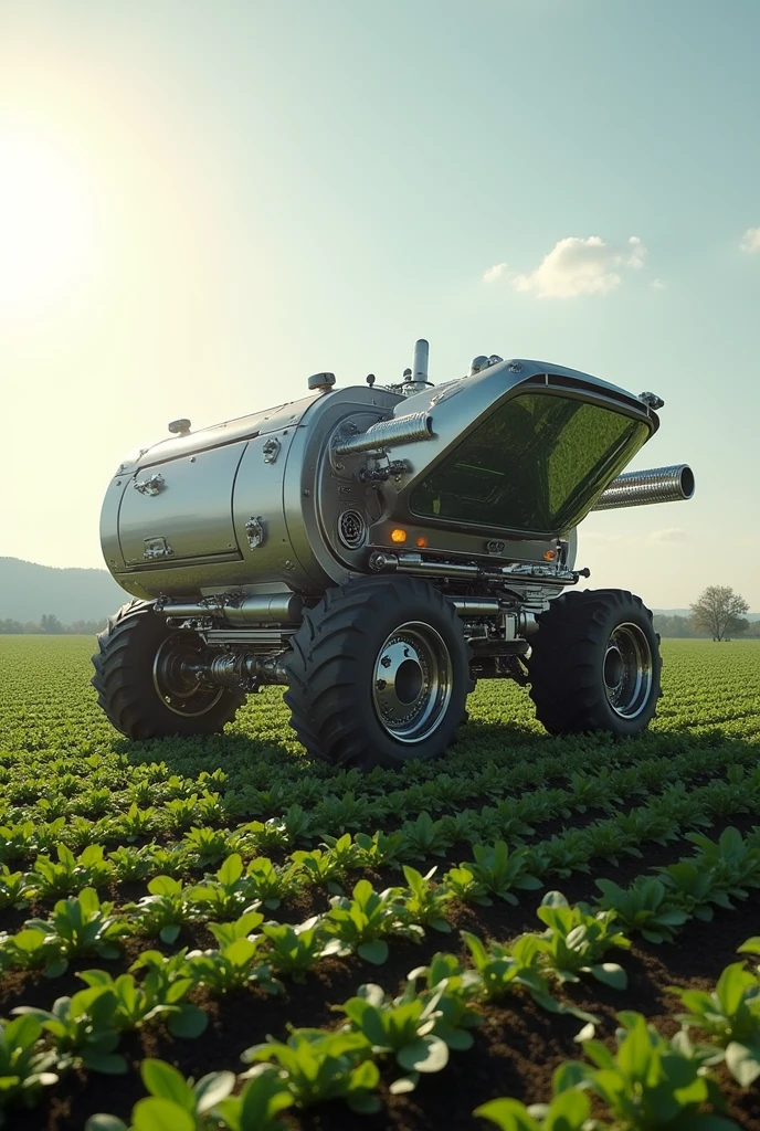TECHNOLOGICAL TRACTOR THAT SOWS AND PROVIDES WATER WITH PIPES