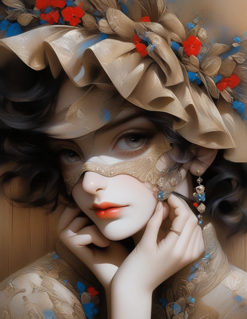Woman Beauty Naked Realistic Mask
