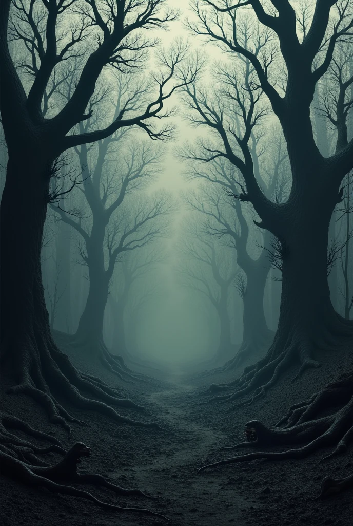 A burn dark forest