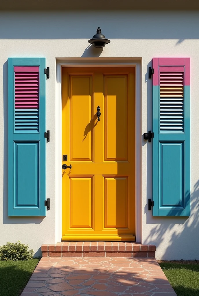 I want to paint my 4 shutters outside of my art classes in such a creative and use of only 2 to 3 colours and so simple