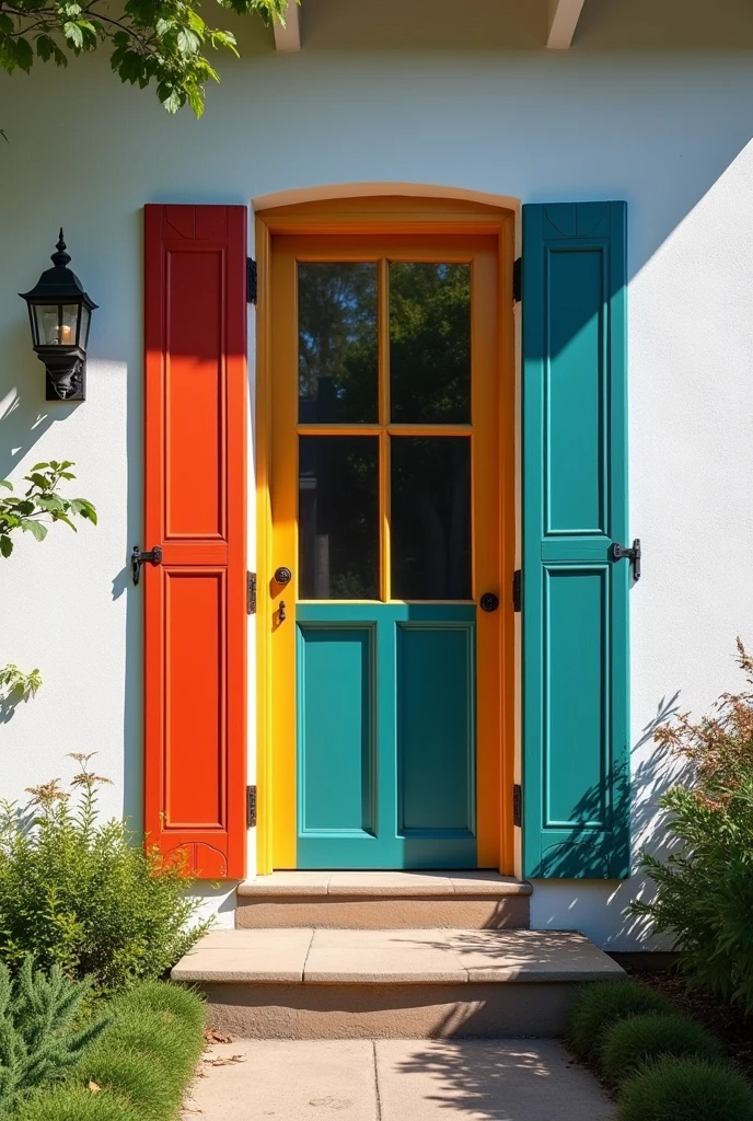 I want to paint my 4 shutters outside of my art classes in such a creative and use of only 2 to 3 colours and so simple 