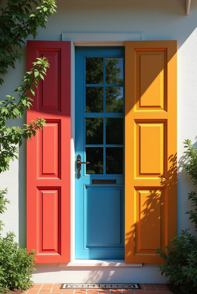 I want to paint my 4 shutters outside of my art classes in such a creative and use of only 2 to 3 colours and so simple 
