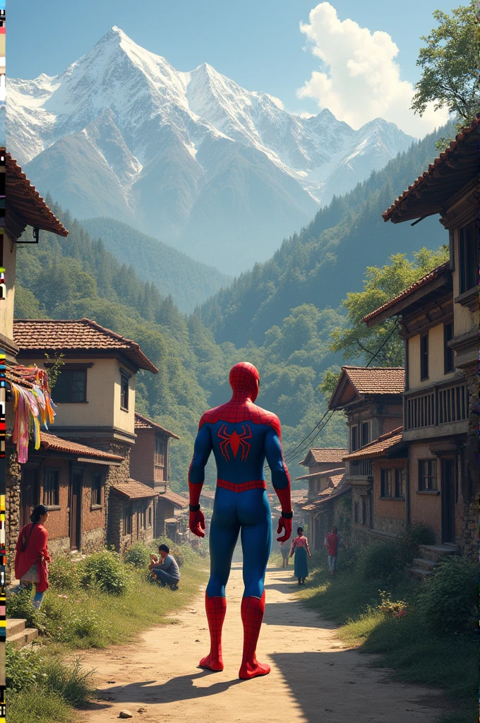 Spider man stay in nepali village