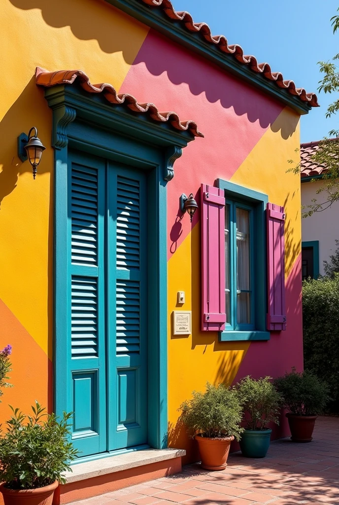 I want to paint my 4 shutters outside of my art classes in such a creative and use of only 2 to 3 colours
