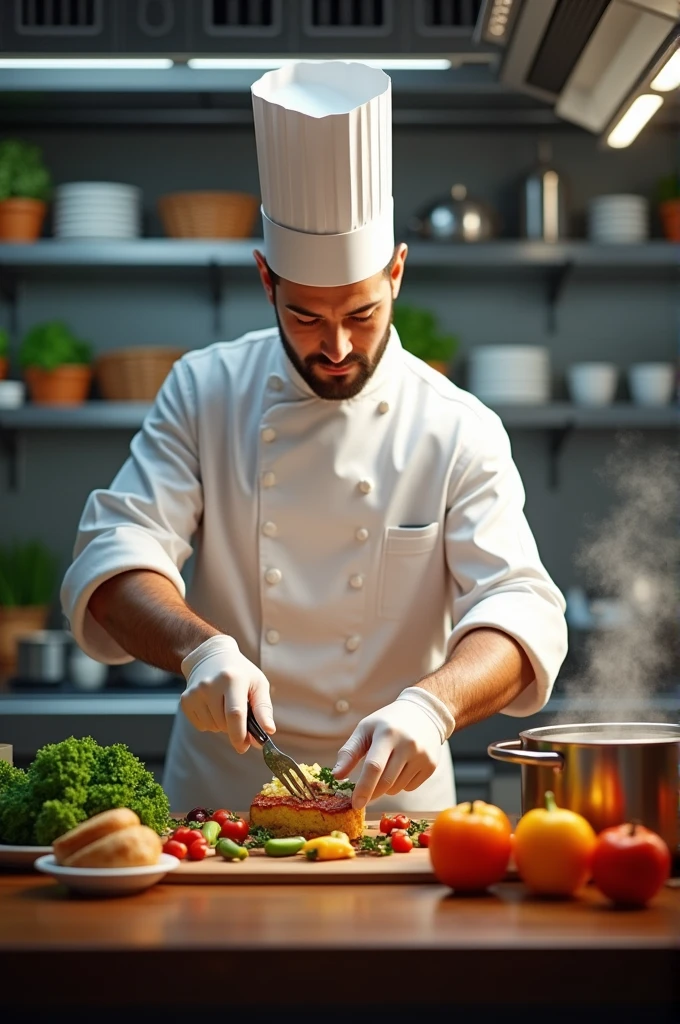 Chef cooking 