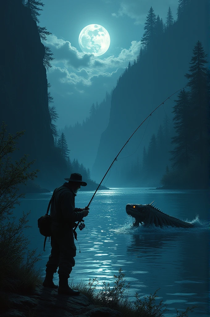 One night a fisherman is fishing in a river when a fish-eating ghoul attacks the fisherman