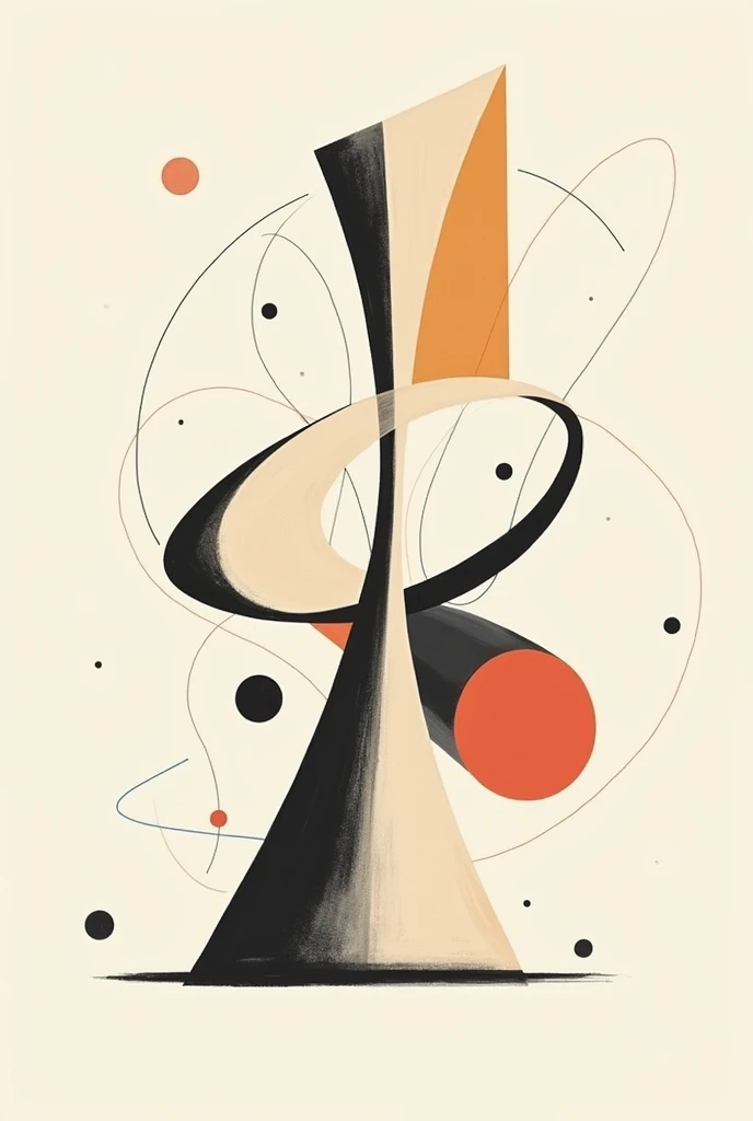 abstract art either elongation or distortion 2 example with basic shapes and lines that can be easily copy or draw