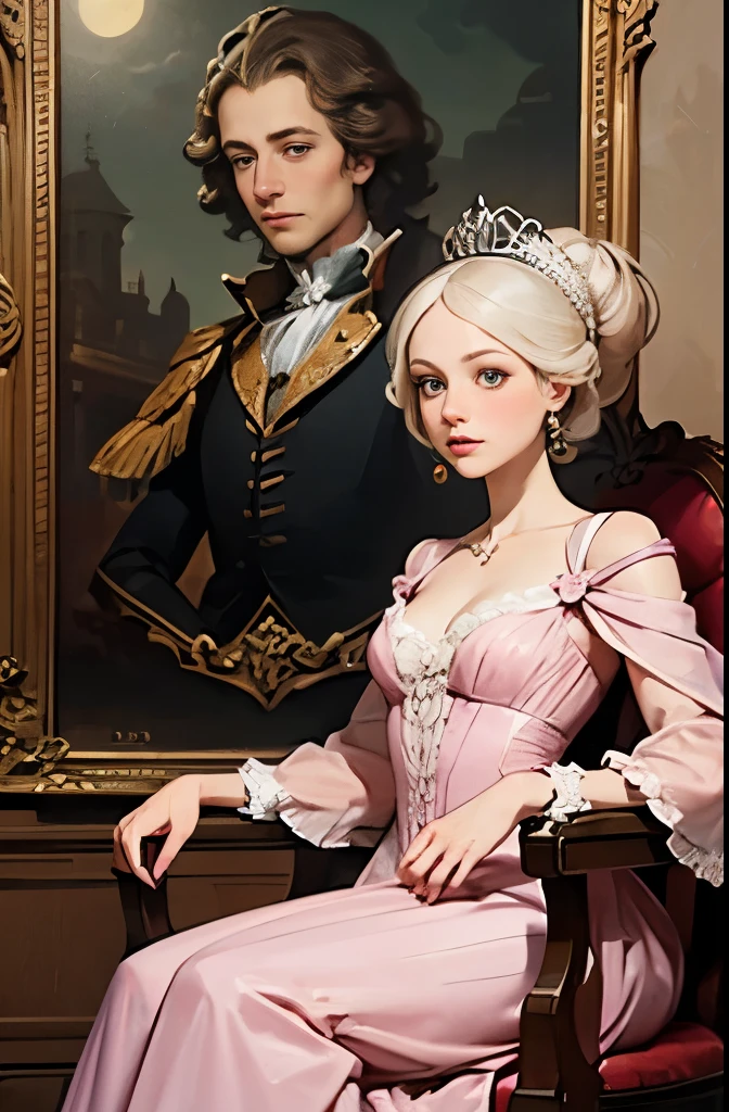arafed woman in a pink dress sitting on a chair, rococo dress, dress in the style of rococo, rococo queen, 1 7 th century duchess, marie antoinette, rococo fashion, # rococo, 1 8 th century style, inspired by Jean-François de Troy, historical baroque dress, rococo style portrait