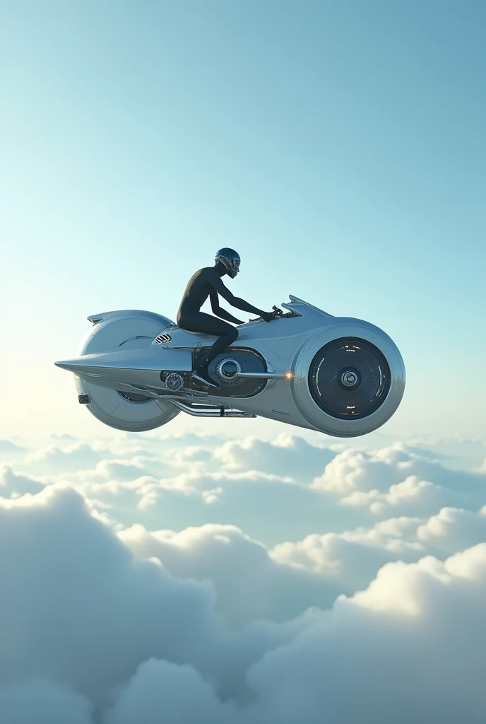Bike flying in sky 
