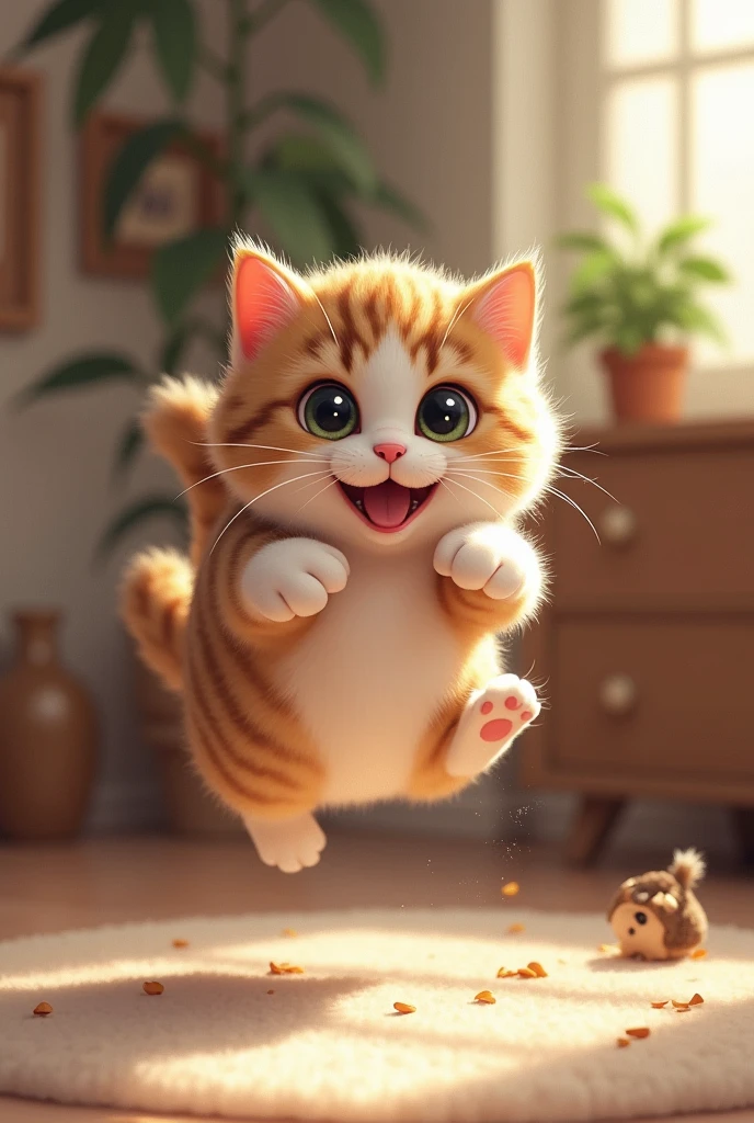 cat cute  throw plaow together