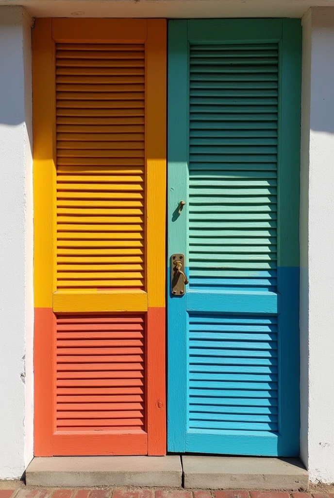 I want to paint my 4 shutters outside of my art classes in such a creative and use of only 2 to 3 colours and simple