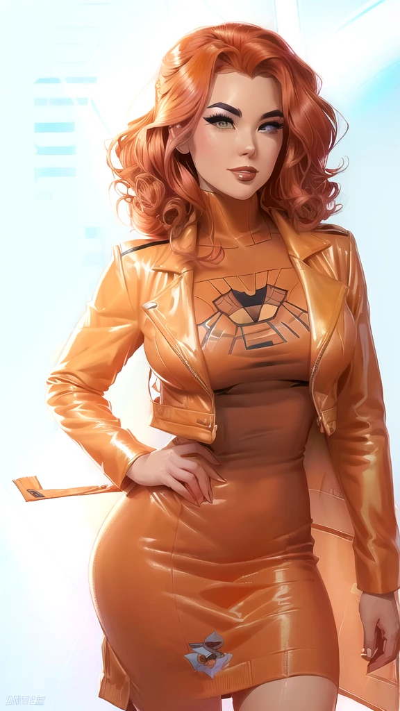 a close up of a woman in a dress and jacket posing, comic pinup style, artgerm and lois van baarle, comic book character, lois van baarle and rossdraws, pinup, pinup art, beautiful comic art, comic books style, comic book style, comic book style!!, comics style art, comicbook style, comic character