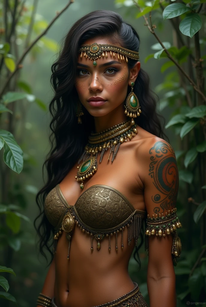druida da raça elfo, com dreads, with tattoos on his body, personagem baseada no jogo de RPG d&d