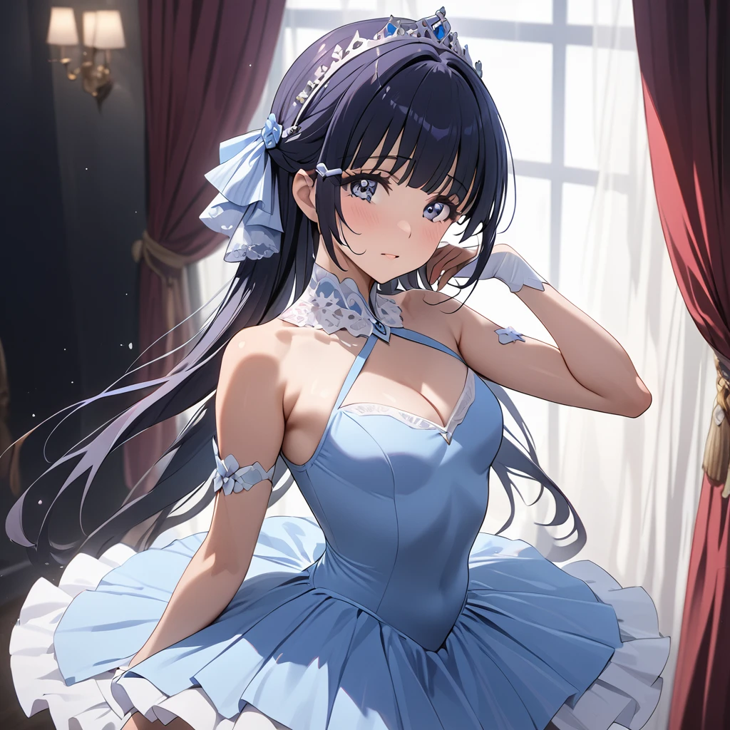 ((Highest quality)), ((masterpiece)), (detailed), (Perfect Face)、The woman is Reika Aoki with semi-long hair、The woman is wearing a ballet costume