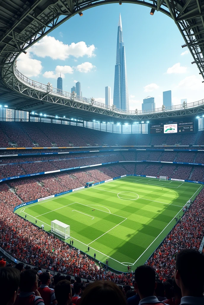 Make a soccer stadium