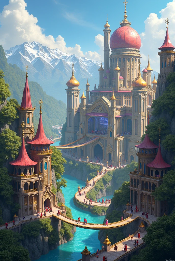 create an image of the city velaris from the series A Court of Thornes and Roses by sara j maas