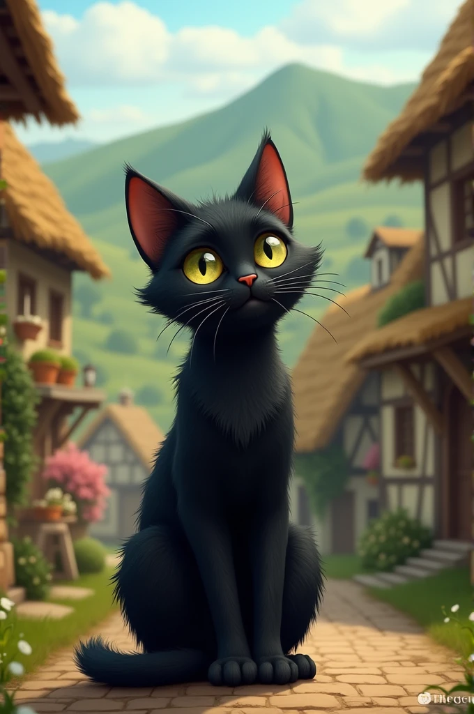 In a quiet village nestled between rolling hills, there lived a cat named Oliver. Oliver wasn’t an ordinary cat; he had a curious streak that made him a local legend. His fur was a sleek black, and his eyes gleamed with an intelligence that seemed almost human.