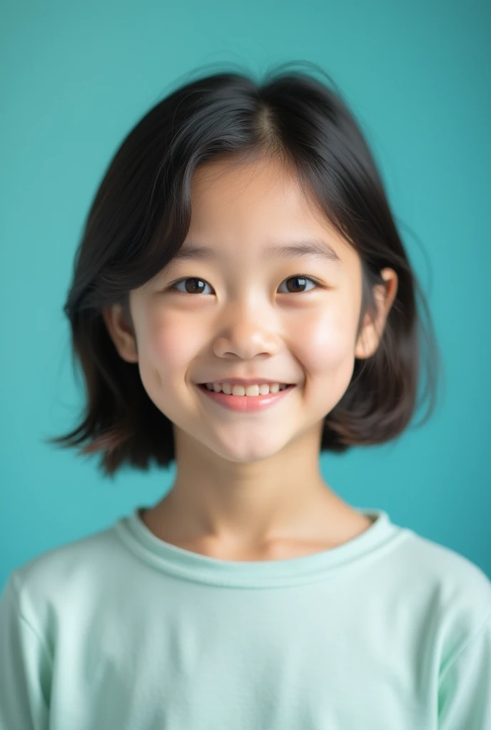 Neat and clean , Little people., (slim,, flat, small), dark hair, photorealistic portrait, detaild, detailed skin texture, detaildพิเศษ, Delicate Clavicle, smile, ใบหน้าที่มีdetaildสูง, Detailed Lips, ดวงตาที่มีdetaild, (10-year-old girl)、Delicate ebrohort k、Professional Photography、(Look at the audience.)、silk dress、(Uniquely beautiful girl)、30mm single lens、soft focus、narrow eyes、I have pores.、Half Russian and half Japanese.