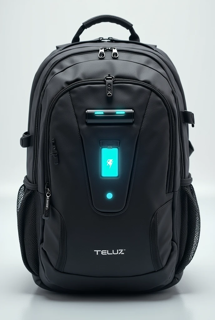 Make a smart bag with water-resistant feature, has built-in powerbank, multiple compartments and has adhesive trackers, and small sensors.