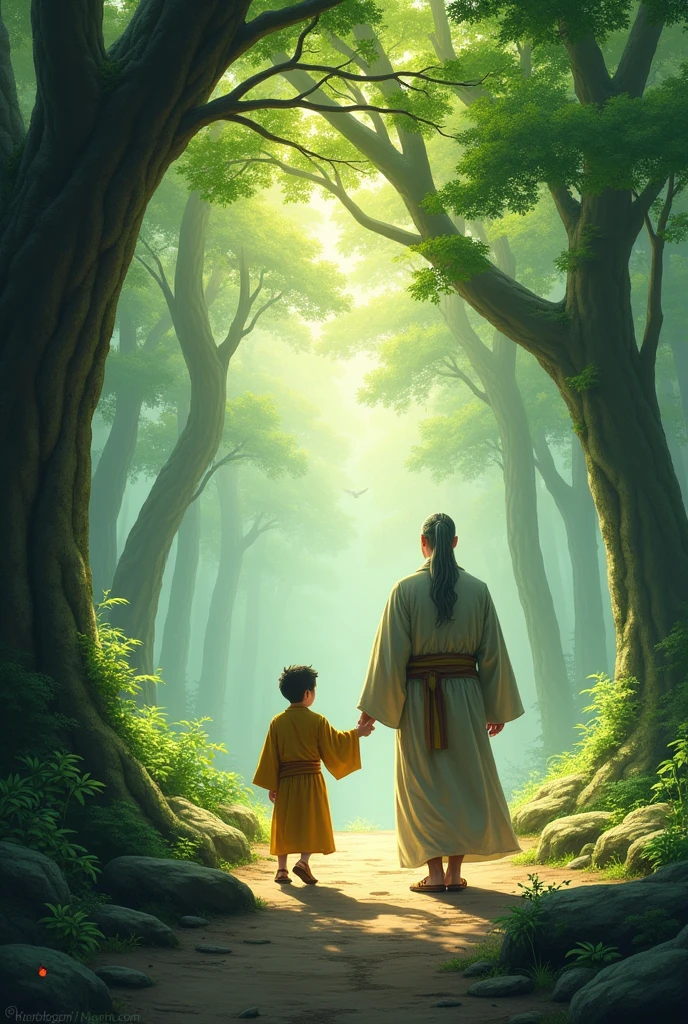 A Zen master and his student walked through a forest.