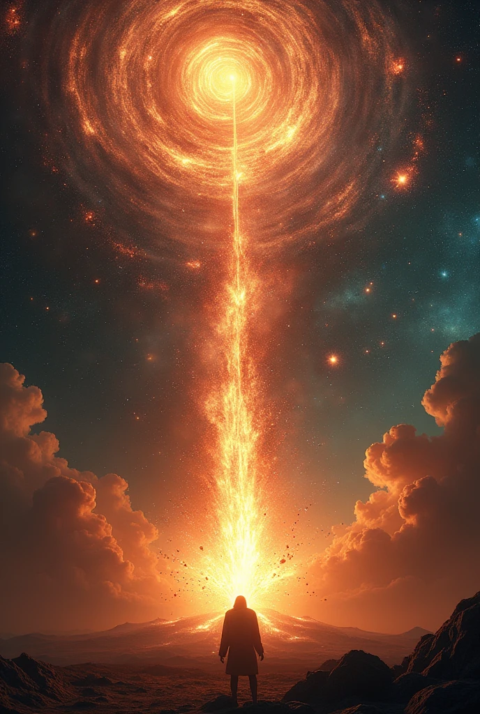 End of the world with a huge distractions stars are exploding make it huge like universe distractions