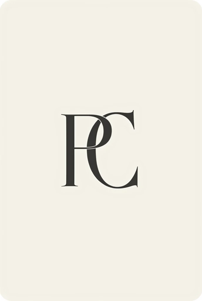 Letter P and C logo make it minimalist and classy